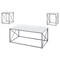 Monarch Specialties Dining Table - 36"X 60" / White Glossy / White Metal I 7951P - alternate 1